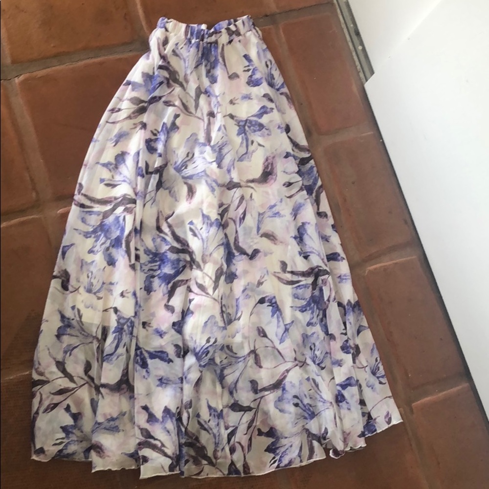 High Waisted Floral Skirt